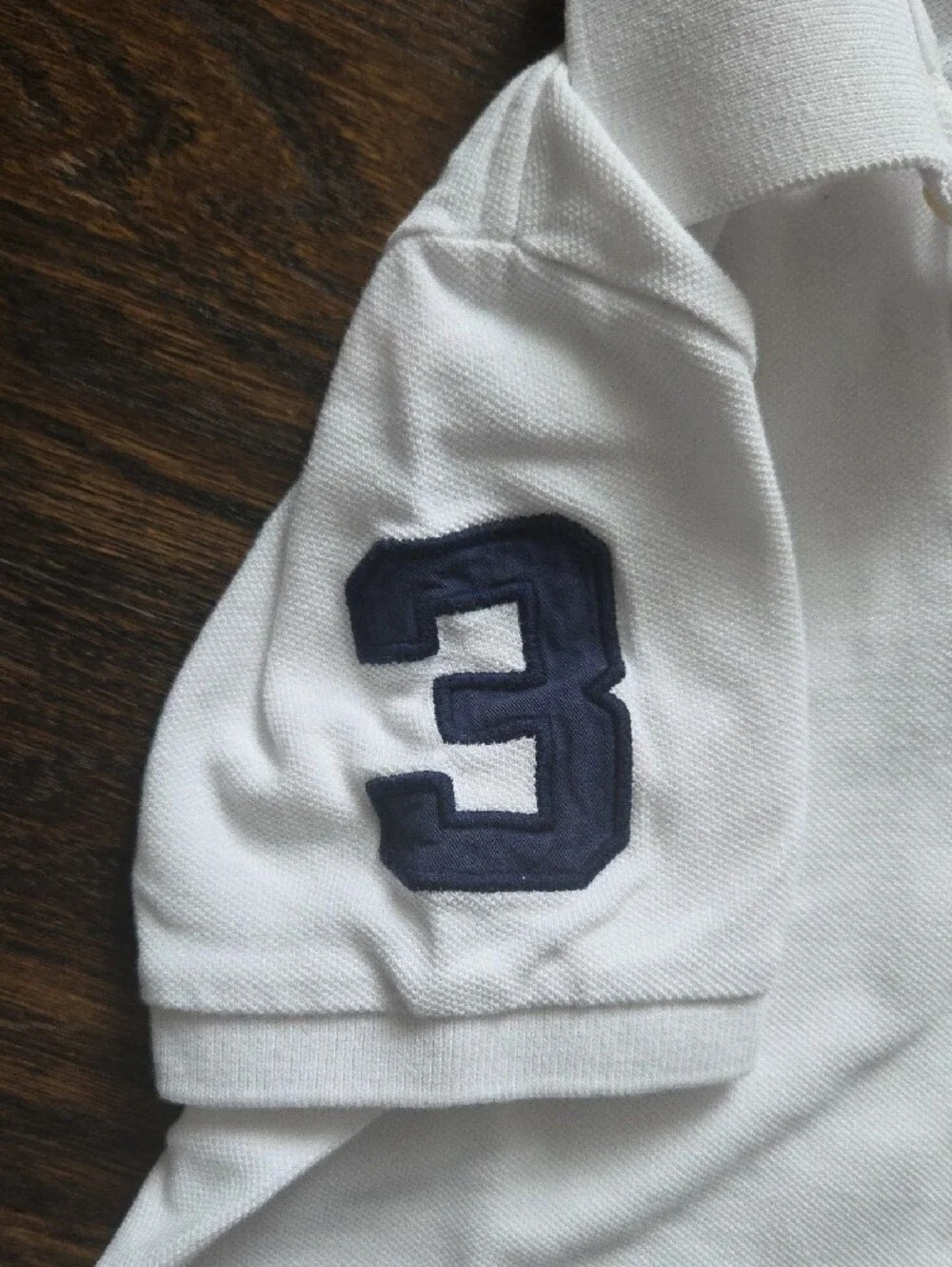 Ralph Lauren Boys White Polo Shirt with Navy Pony